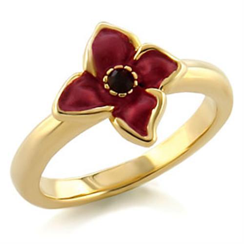 Gold White Metal Ring with Top Grade Crystal in Siam