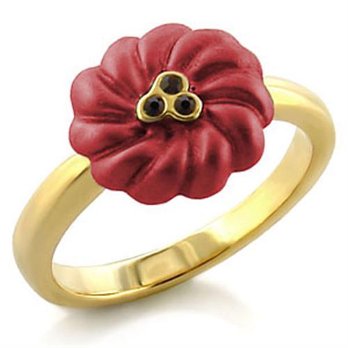 Gold White Metal Ring with Top Grade Crystal in Siam