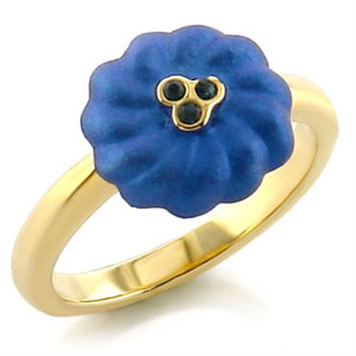 Gold White Metal Ring with Top Grade Crystal in Montana