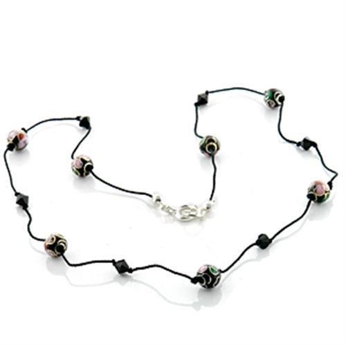 Brass Necklace with Epoxy in Multi Color