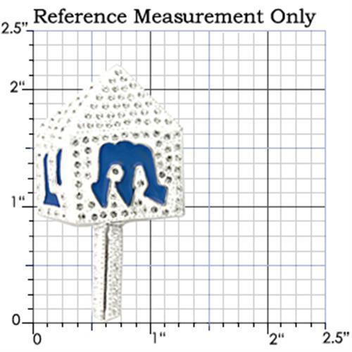 Rhodium White Metal Brooches with Top Grade Crystal in Clear