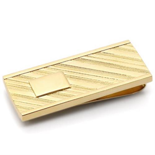 Gold Brass Money clip with No Stone