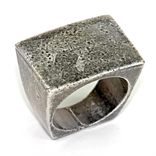 Ruthenium Brass Ring with No Stone