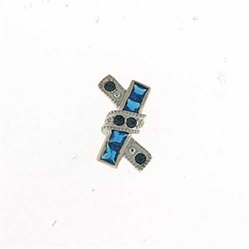 High-Polished 925 Sterling Silver Pendant with Synthetic Spinel in Montana