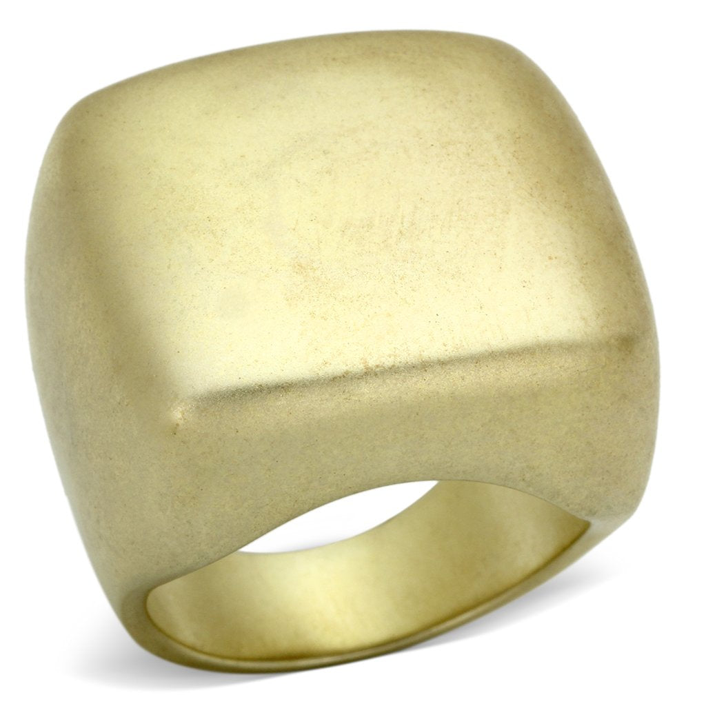 Matte Rhodium Brass Ring with No Stone