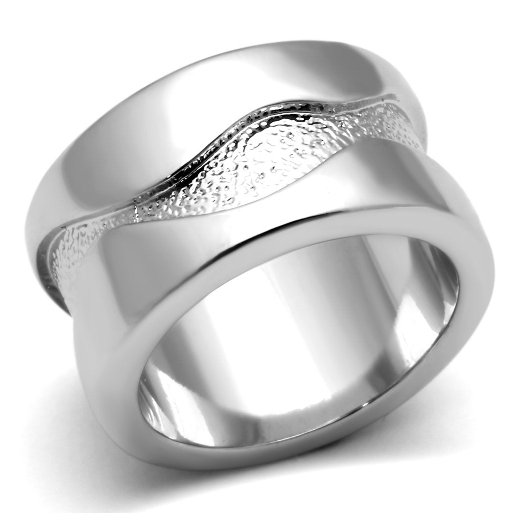 Rhodium Brass Ring with No Stone