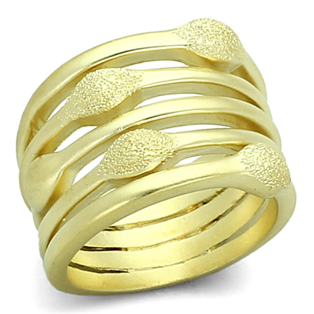 Matte Gold Brass Ring with No Stone