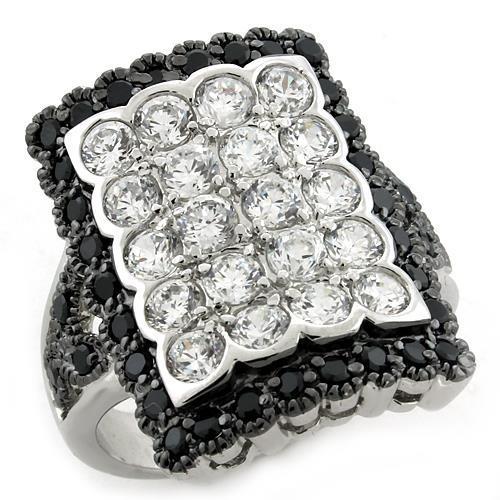 Special Color 925 Sterling Silver Ring with AAA Grade CZ in Multi Color