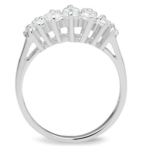 Silver 925 Sterling Silver Ring with AAA Grade CZ in Clear