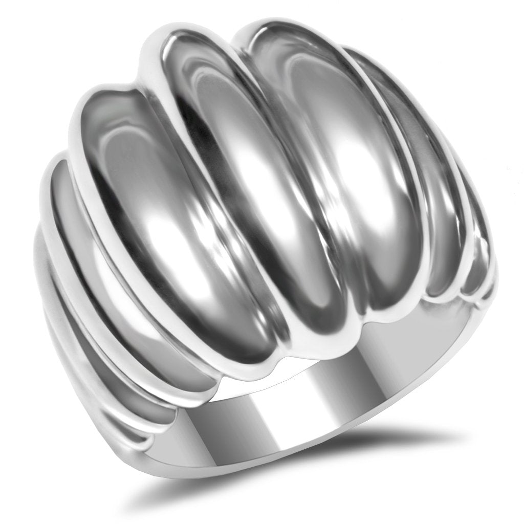 High polished (no plating) Stainless Steel Ring with No Stone