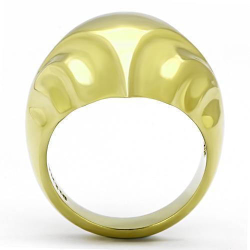 IP Gold(Ion Plating) Stainless Steel Ring with No Stone