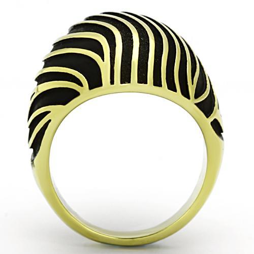 IP Gold(Ion Plating) Stainless Steel Ring with No Stone