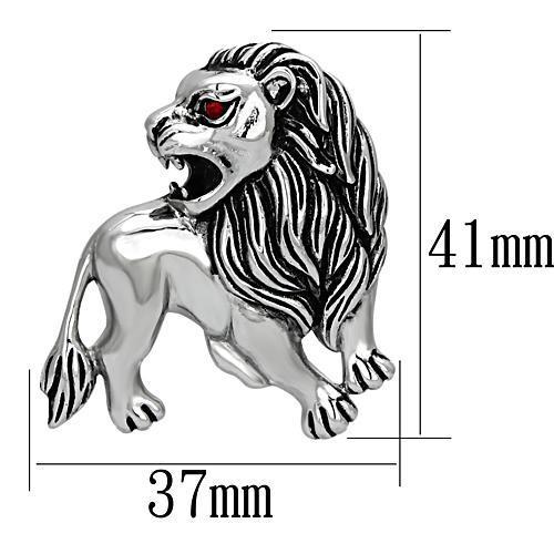 High polished (no plating) Stainless Steel Chain Pendant with Top Grade Crystal in Siam