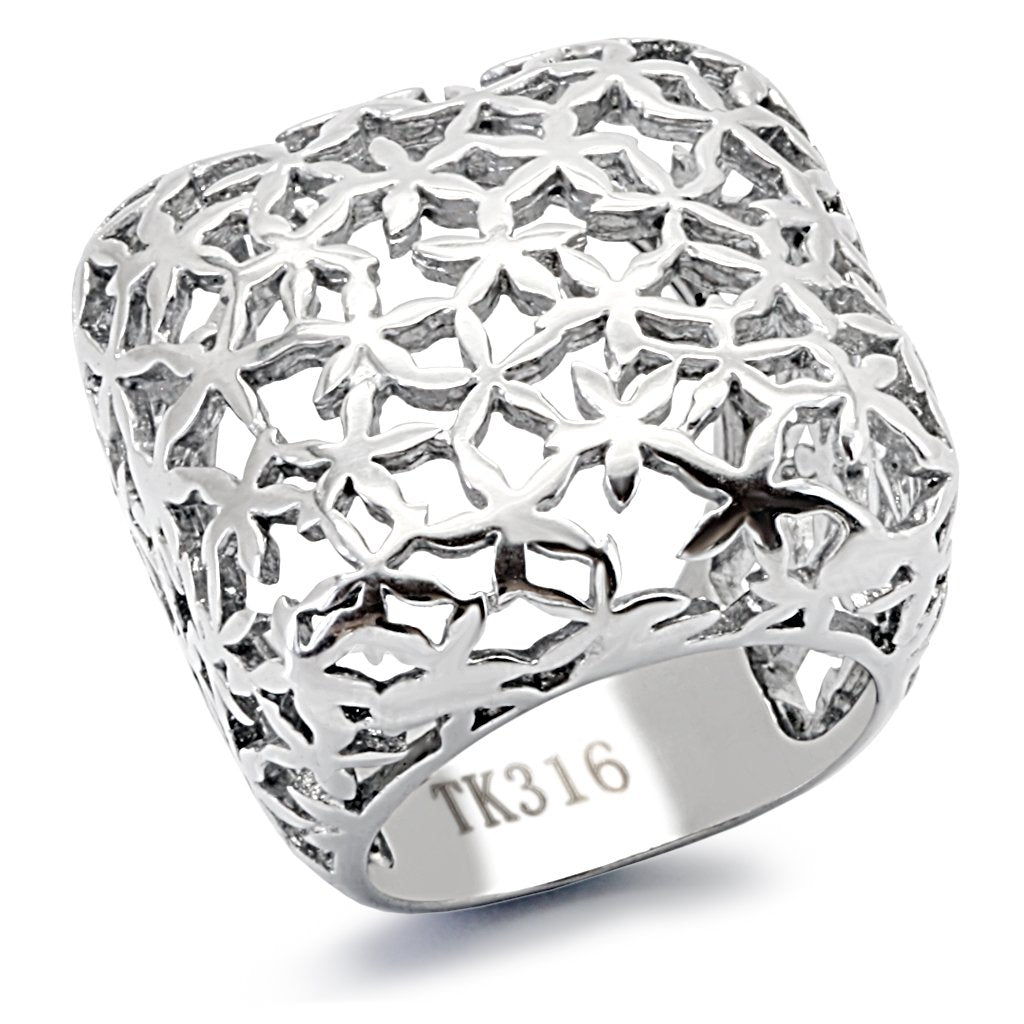 High polished (no plating) Stainless Steel Ring with No Stone