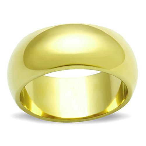 IP Gold(Ion Plating) Stainless Steel Ring with No Stone