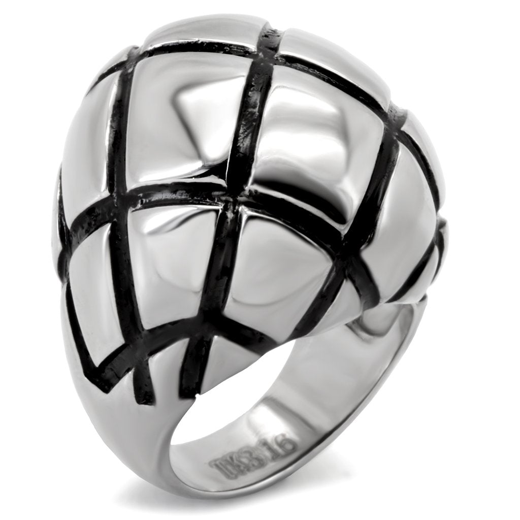 High polished (no plating) Stainless Steel Ring with No Stone