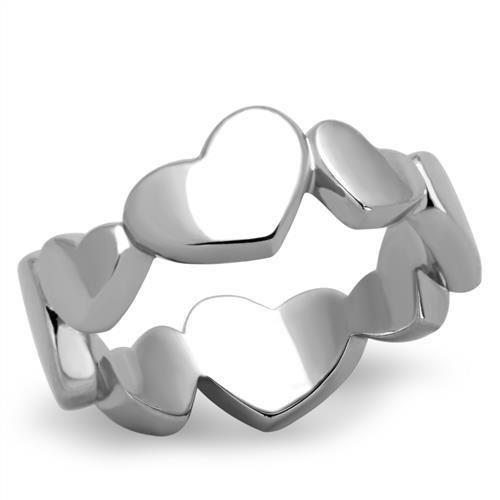 High polished (no plating) Stainless Steel Ring with No Stone
