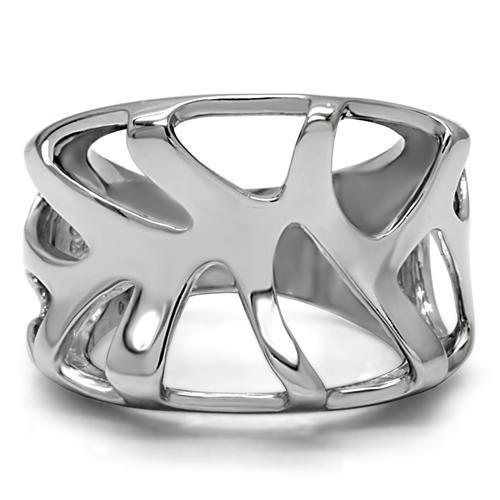 High polished (no plating) Stainless Steel Ring with No Stone