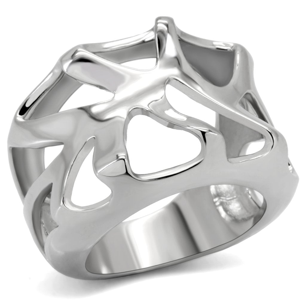 High polished (no plating) Stainless Steel Ring with No Stone