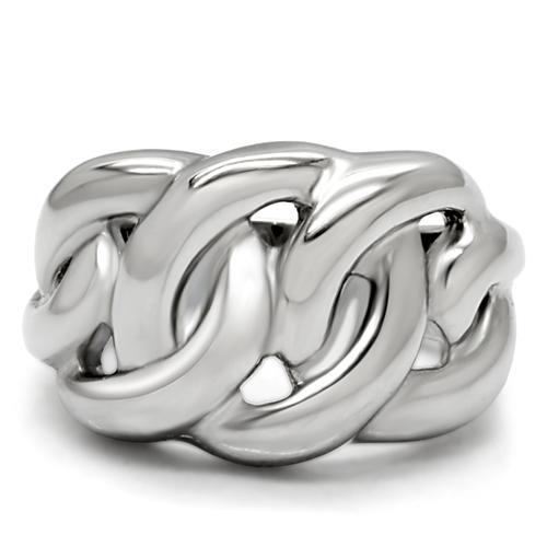 High polished (no plating) Stainless Steel Ring with No Stone