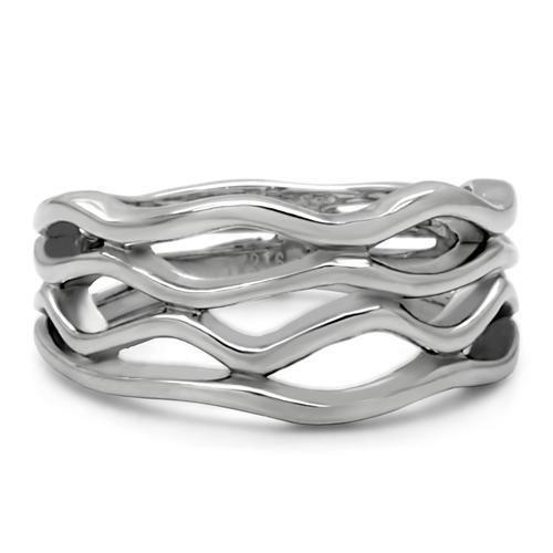 High polished (no plating) Stainless Steel Ring with No Stone