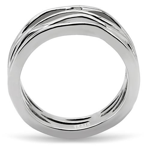 High polished (no plating) Stainless Steel Ring with No Stone