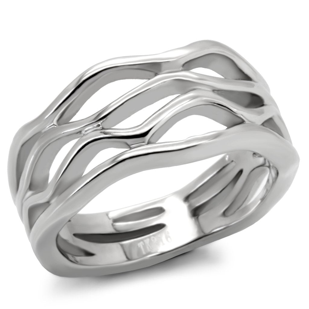 High polished (no plating) Stainless Steel Ring with No Stone