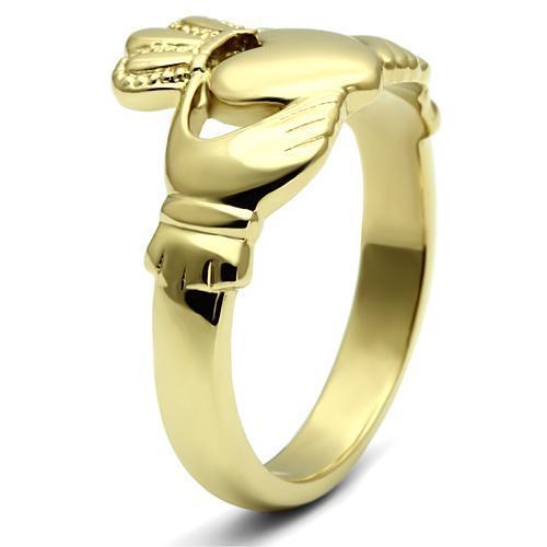 IP Gold(Ion Plating) Stainless Steel Ring with No Stone