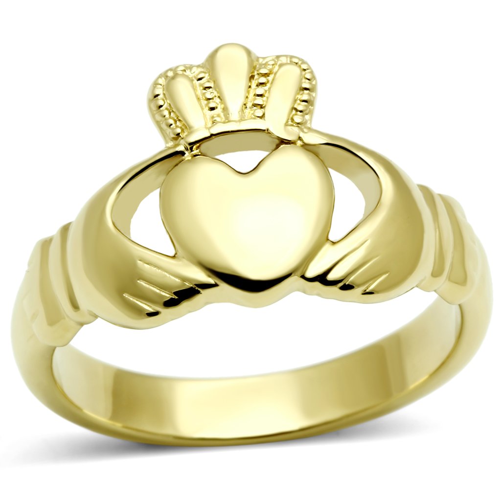 IP Gold(Ion Plating) Stainless Steel Ring with No Stone