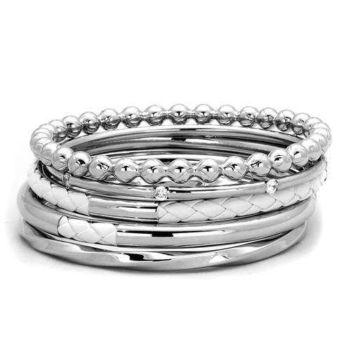 High polished (no plating) Stainless Steel Bangle with No Stone