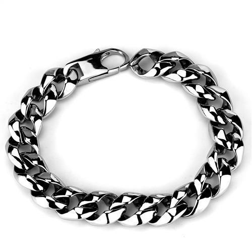 High polished (no plating) Stainless Steel Bracelet with No Stone