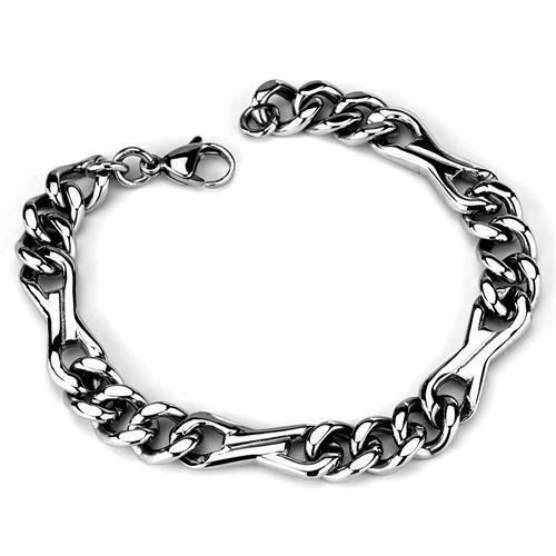 High polished (no plating) Stainless Steel Bracelet with No Stone