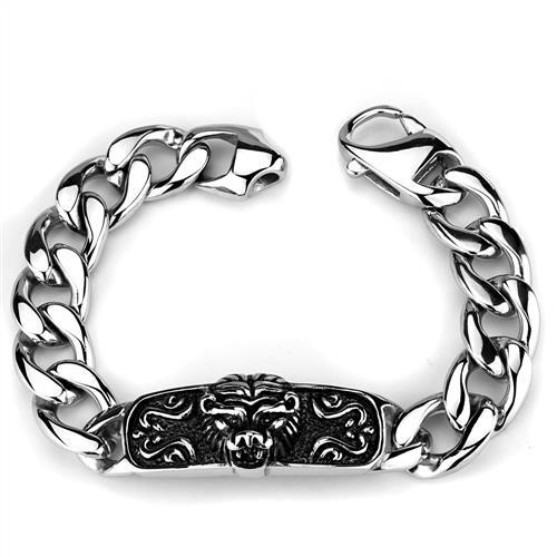 High polished (no plating) Stainless Steel Bracelet with No Stone