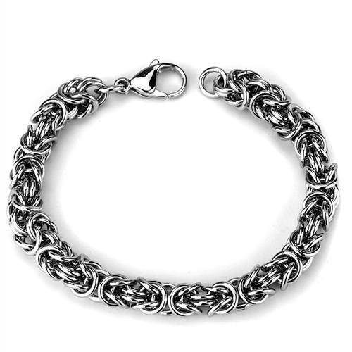 High polished (no plating) Stainless Steel Bracelet with No Stone