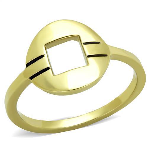 IP Gold(Ion Plating) Stainless Steel Ring with No Stone