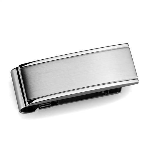 High polished (no plating) Stainless Steel Money clip with No Stone