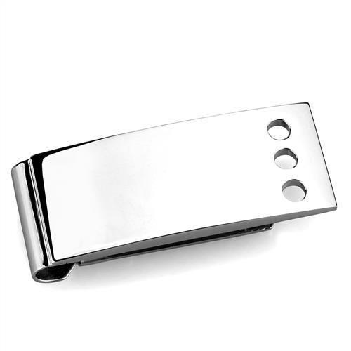 High polished (no plating) Stainless Steel Money clip with No Stone