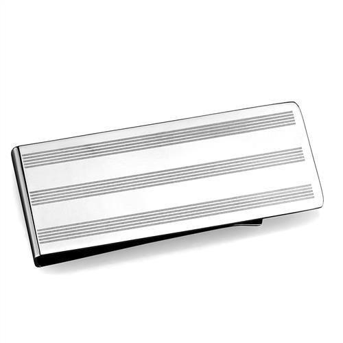 High polished (no plating) Stainless Steel Money clip with No Stone