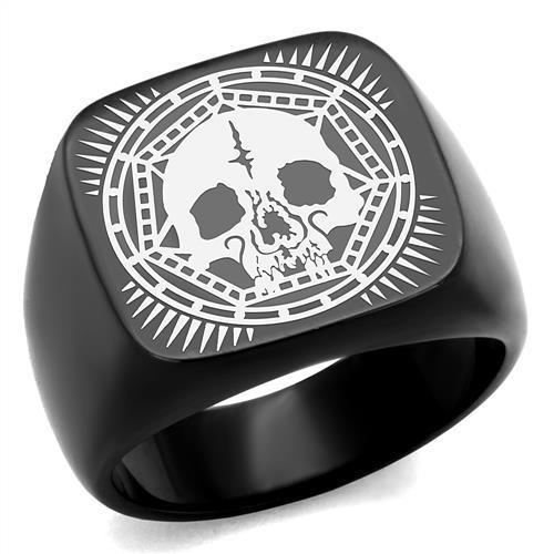 IP Black(Ion Plating) Stainless Steel Ring with No Stone