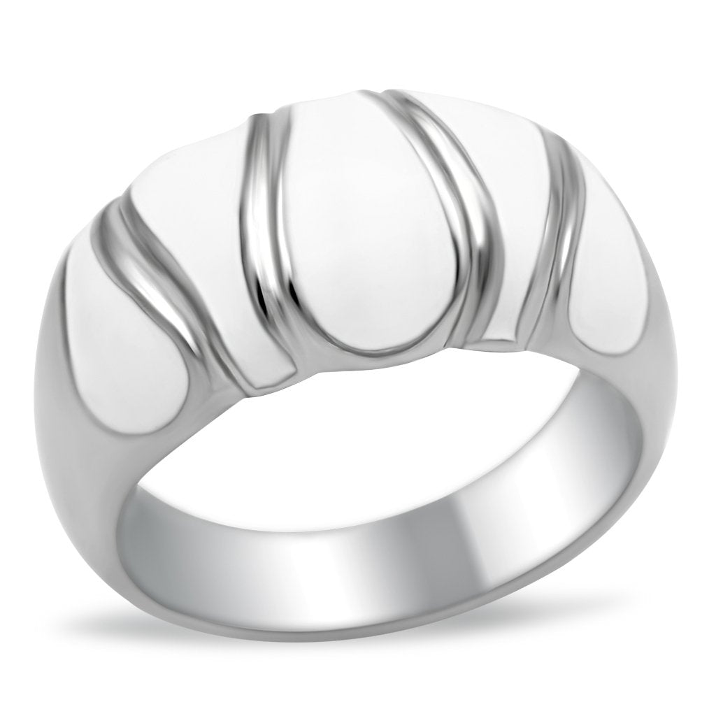 High polished (no plating) Stainless Steel Ring with No Stone