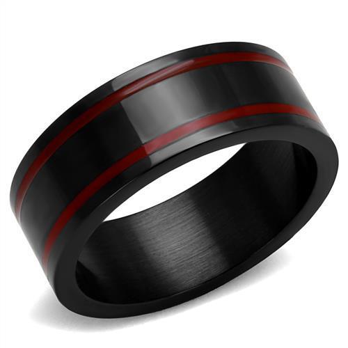 IP Black(Ion Plating) Stainless Steel Ring with Epoxy in Siam