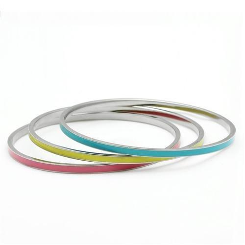 High polished (no plating) Stainless Steel Bangle with No Stone