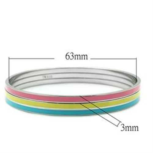 High polished (no plating) Stainless Steel Bangle with No Stone