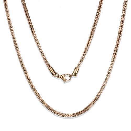 IP Rose Gold(Ion Plating) Stainless Steel Chain with No Stone