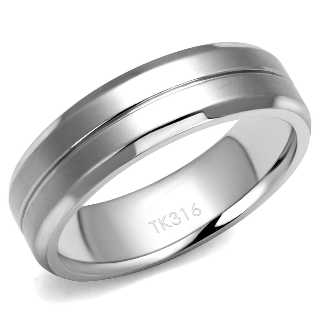 High polished (no plating) Stainless Steel Ring with No Stone