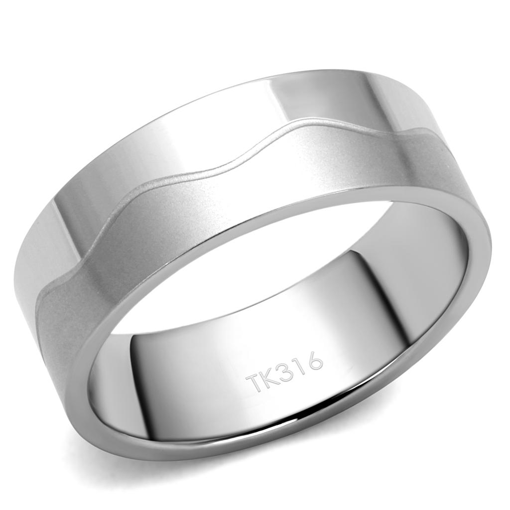 High polished (no plating) Stainless Steel Ring with No Stone