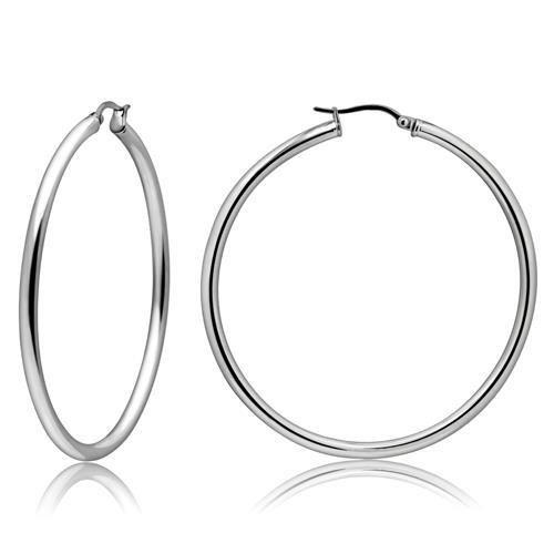 High polished (no plating) Stainless Steel Earrings with No Stone