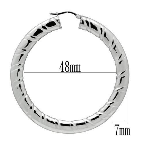 High polished (no plating) Stainless Steel Earrings with No Stone