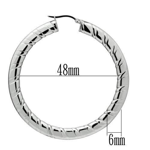 High polished (no plating) Stainless Steel Earrings with No Stone