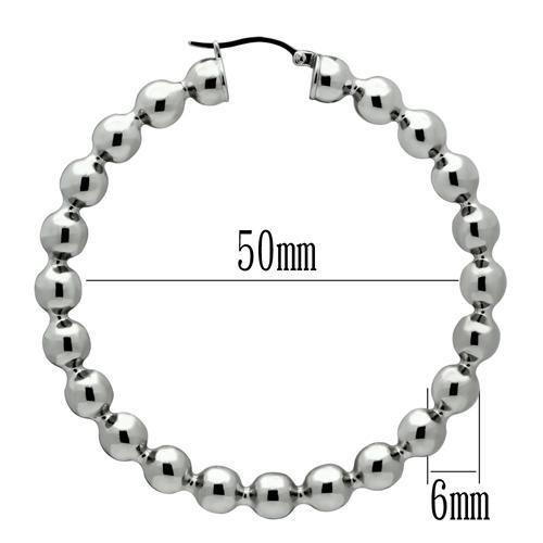 High polished (no plating) Stainless Steel Earrings with No Stone